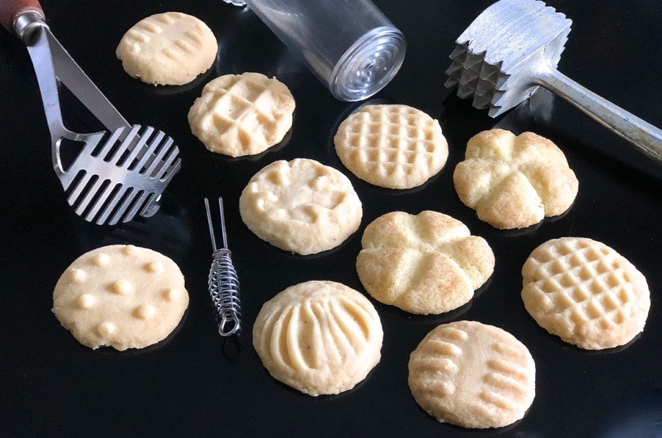 Imprinted drop cookies and tools